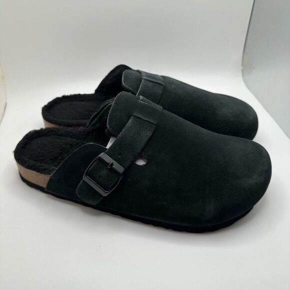 CUSHIONAIRE Women's Hana Cork footbed clog with Faux Fur lining, and +Comfort 9 - Picture 1 of 7